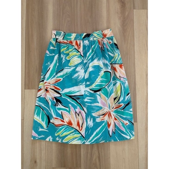 Vintage Plain Jane by Sweet Baby Jane Floral Print Cotton‎ Skirt Women's Size 7 - Picture 2 of 4